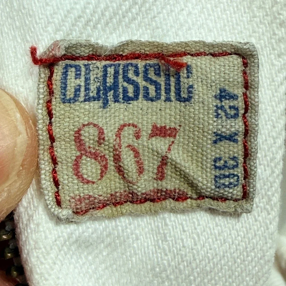 Polo Ralph Lauren 867‎ Classic Fit Jeans Mens 42x30 White Hudson Authentic Denim